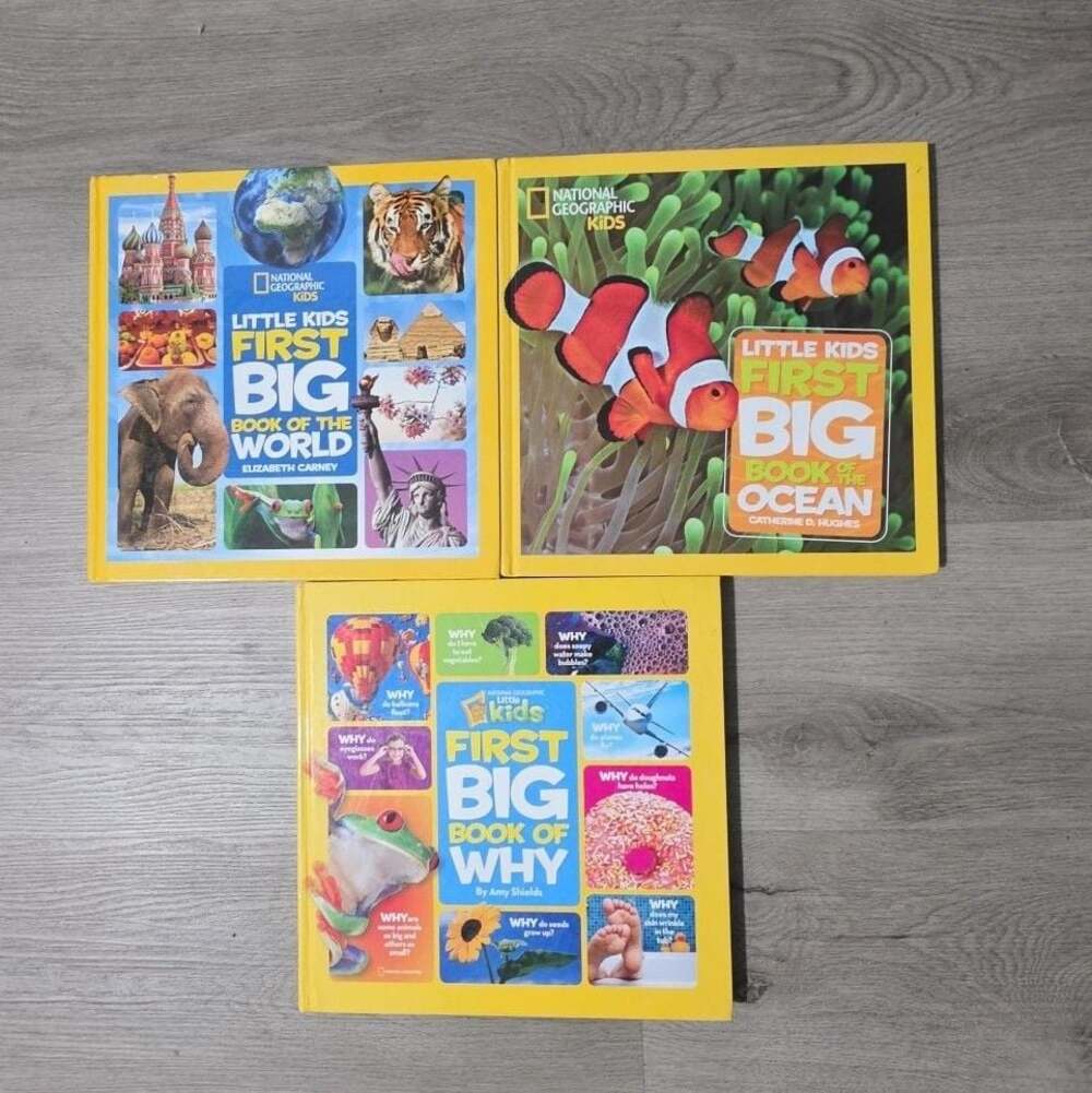 National Geographic Little Kids First Big Books Set of 3 (World, Ocean, Why)